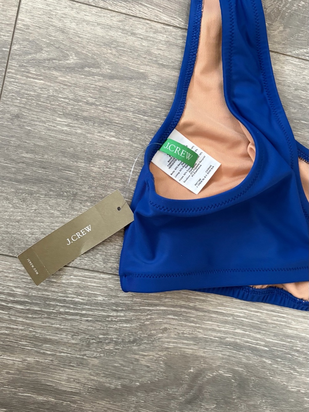J. Crew Cobalt Blue Scoop Bikini Top - Picture 3 of 4